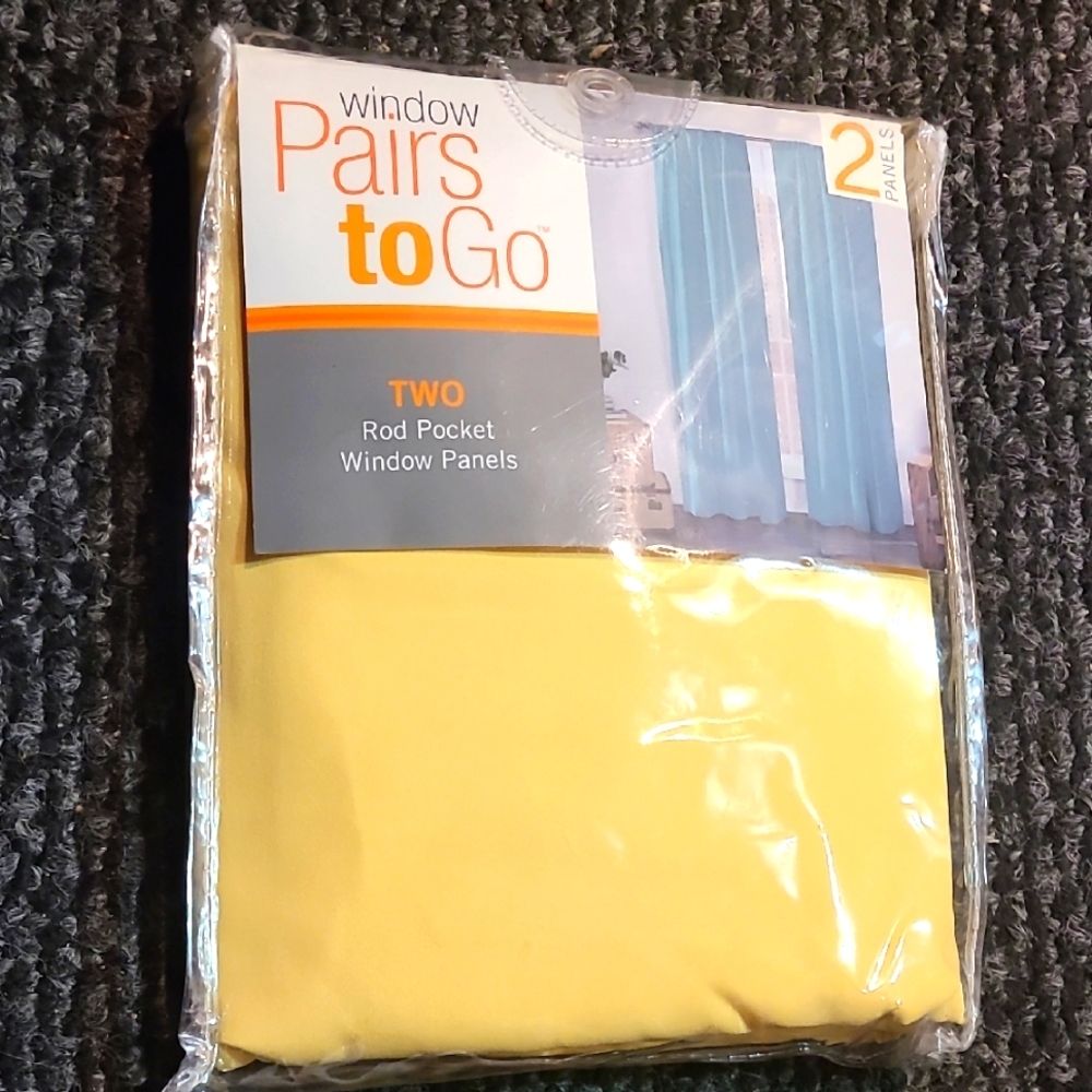 Yellow Window‎ Panels - Set of 2 40x84 inches